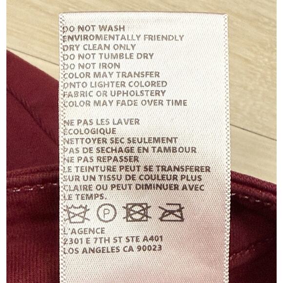 L'Agence Margot Skinny Jeans sz 26 Dark Berry - Wax Coating Faded- Size 26x26 - Picture 14 of 15